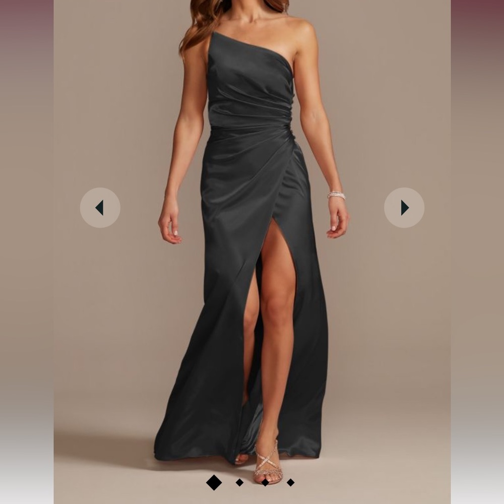 Black satin dress